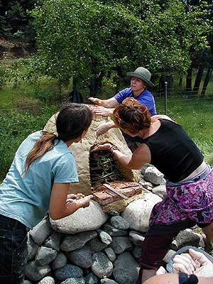 The Cob Oven Nears Completion